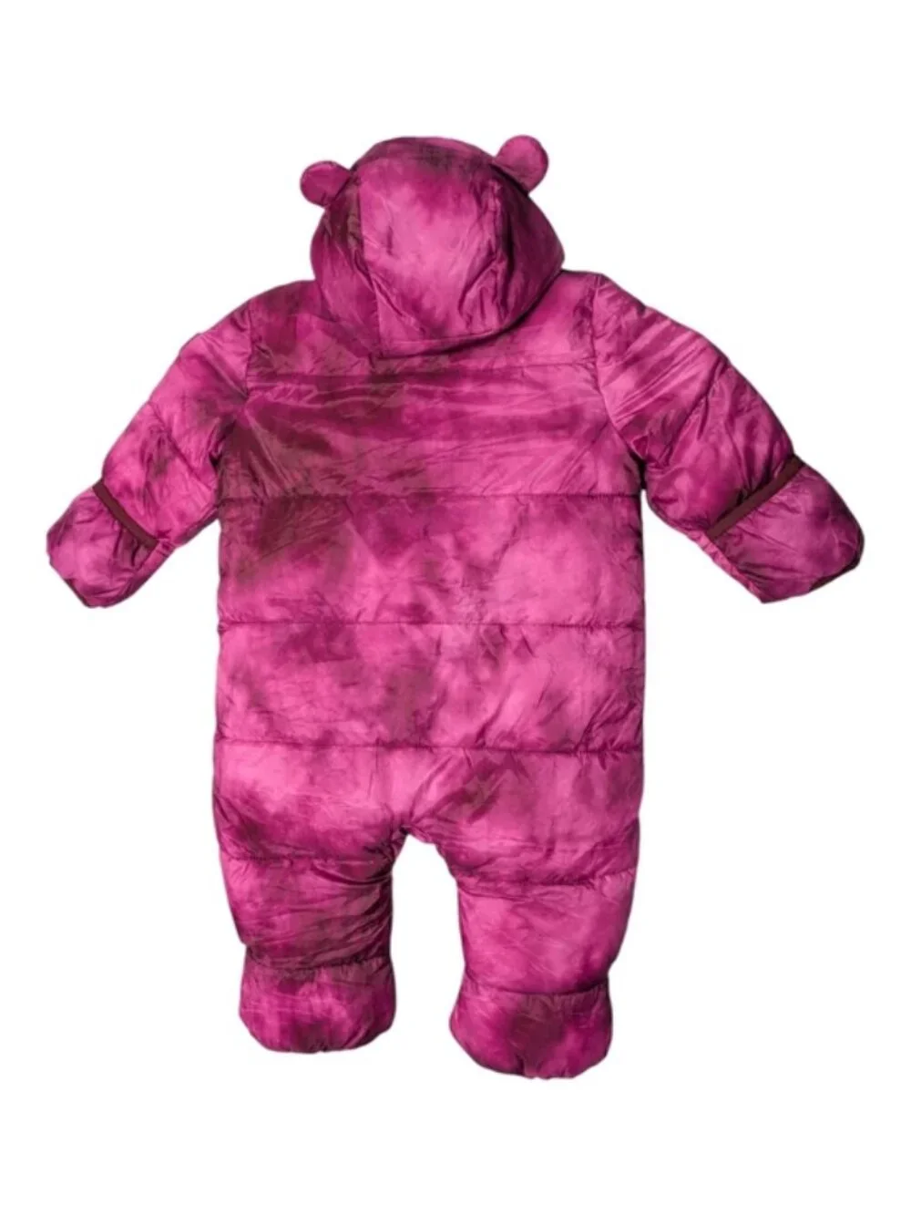 NWOT Baby Gap Primaloft Puffer Snowsuit Happy Pink 6-12m Warmest Hooded Zip - Picture 2 of 10